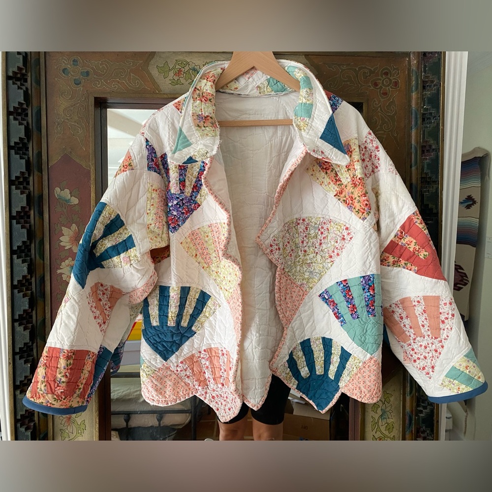 Handmade Vintage Quilt Jacket - size M